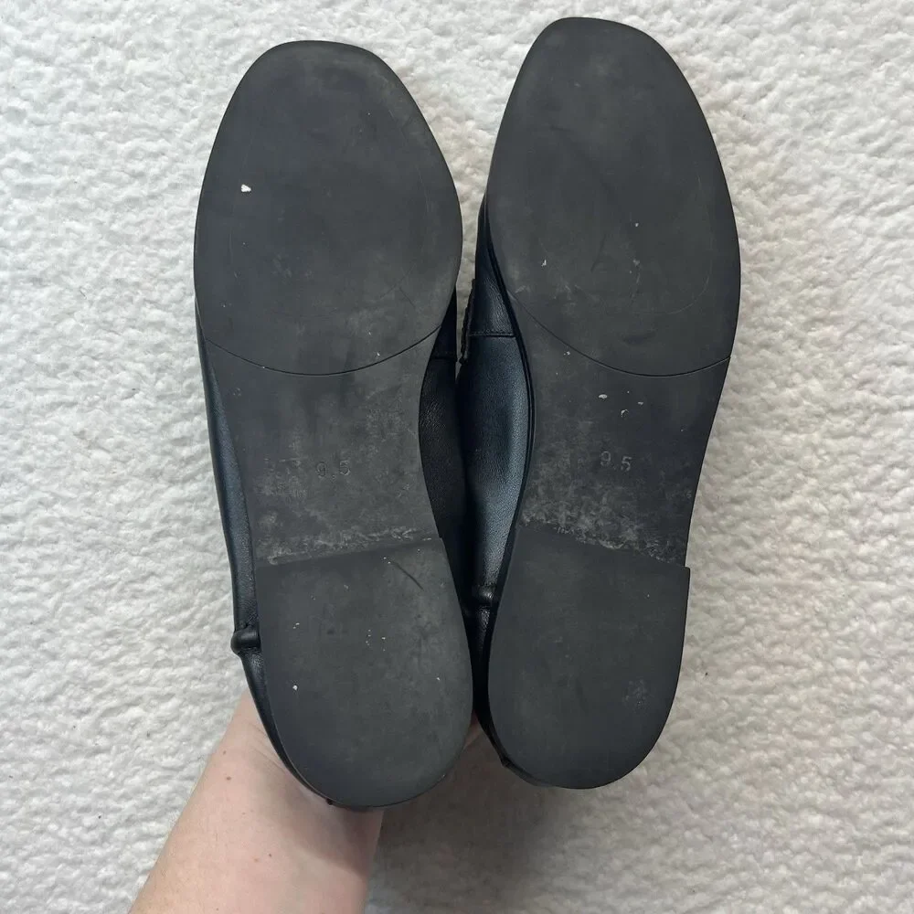 Jeffrey Campbell Loafers Womens 9.5 Black Leather Velviteen Gold Horsebit Shoes